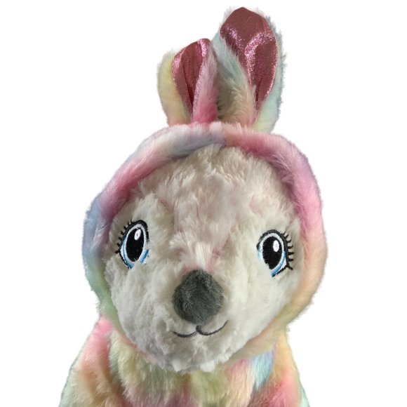 Build a Bear - Sweet White & Light Pink Frost Fox with Tie-Dye Bunny Outfit - Picture 10 of 11
